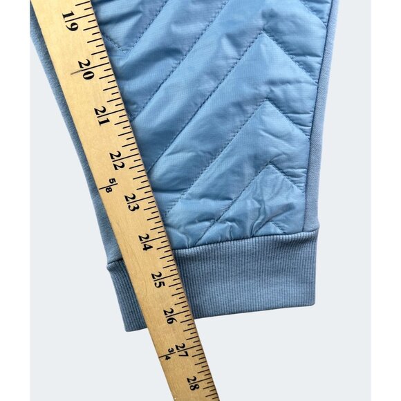 Athleta Womens Apres Ski Down Quilted Jogger Pants Heron Blue Drawstring 12P - Picture 13 of 16